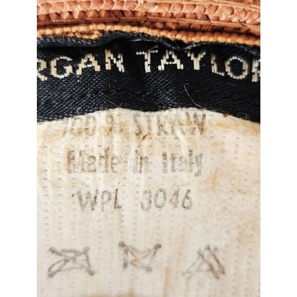 Vintage Morgan Taylor Italian Straw Raffia Bow Detail Wide Brim Derby Sun Hat main image 6